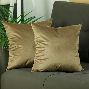 18"x 18" Brown Velvet Tortilla Decorative Throw Pillow Cover 2 Pcs in set