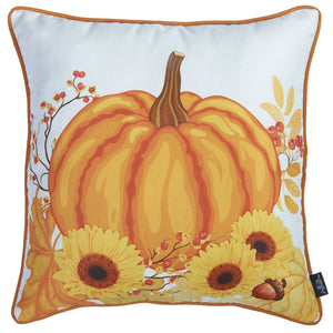 18"x 18" Thanksgiving Harvest Decorative Throw Pillow Cover