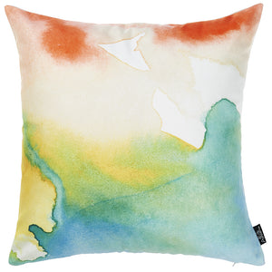 18"x 18" Watercolor Sunset Dream Decorative Throw Pillow Cover