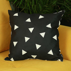 18"x18" Colored Scandi Square Geo Decorative Throw Pillow Cover