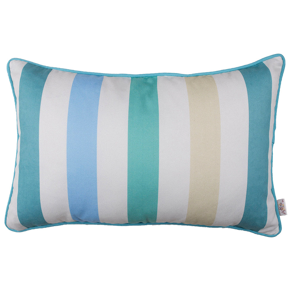 12"x20" Marine Lumbar Stripes Decorative Throw Pillow Cover