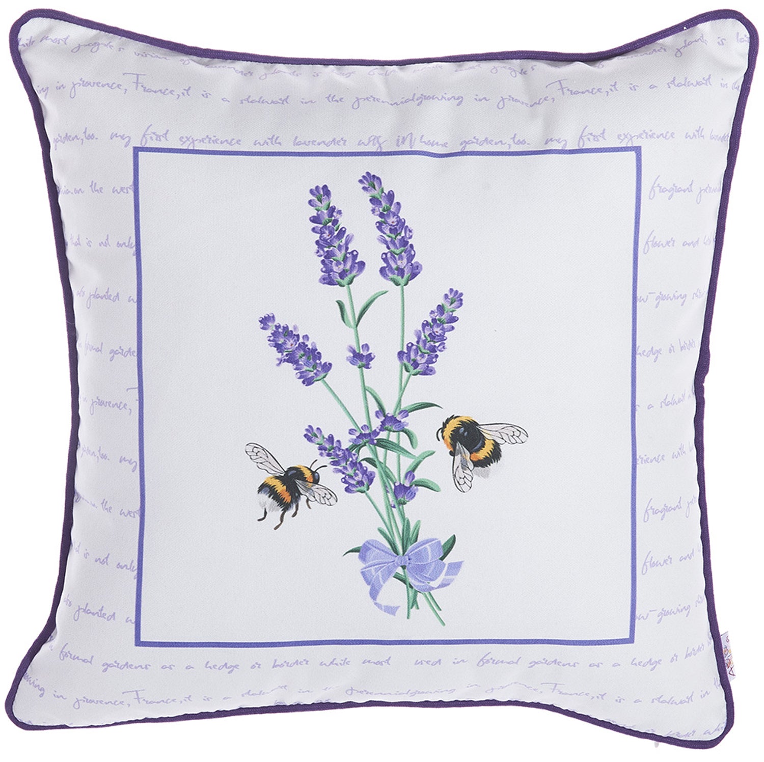 18"x 18" Spring Square Bees Decorative Throw Pillow Cover