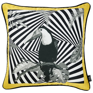 18"x 18" Tropical Parrot Illusion Decorative Throw Pillow Cover