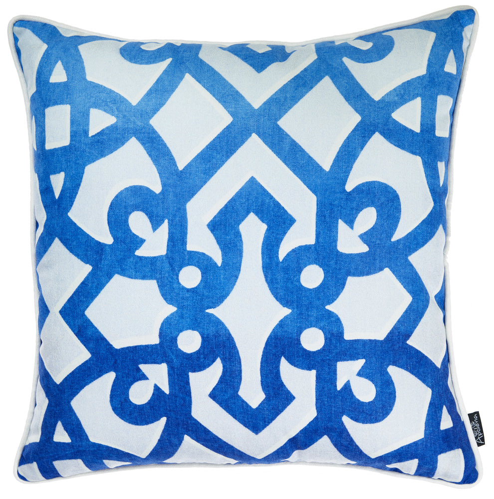 18"x 18" Blue Sky Trellis Decorative Throw Pillow Cover Printed