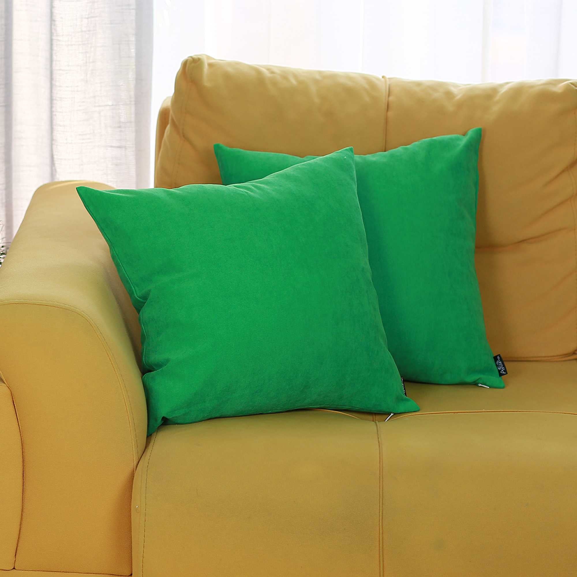 18"x18" Green Honey Kelly Throw Pillow Cover (2 pcs in set)