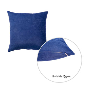 20"x20" Blue Honey Sapphire Decorative Throw Pillow Cover (2 pcs in set)