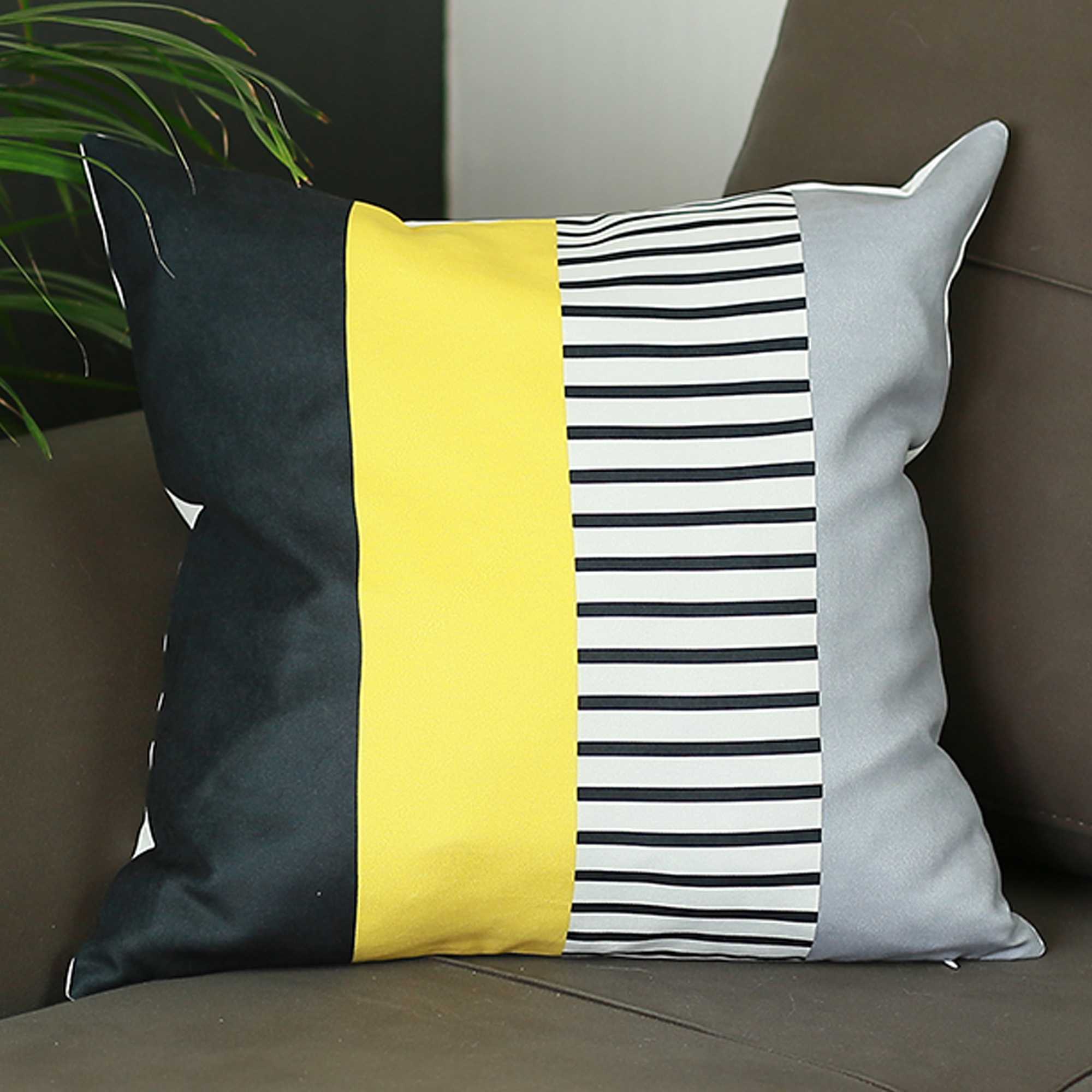 18"x18" Mix Colored Scandi Stripes Decorative Throw Pillow Cover