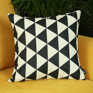 18"x18" Colored Scandi Square Geo Decorative Throw Pillow Cover