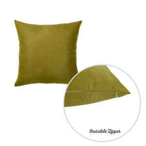 20"x20" Lime Green Honey Decorative Throw Pillow Cover (2 pcs in set)