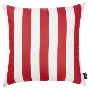 18"x18" Red Stripe Nautica Lumbar Decorative Throw Pillow Cover