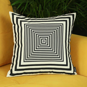 18"x18" Skandi BW Focus Decorative Throw Pillow Cover Printed