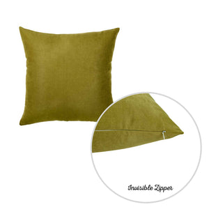 18"x18" Lime Green Honey Decorative Throw Pillow Cover (2 pcs in set)