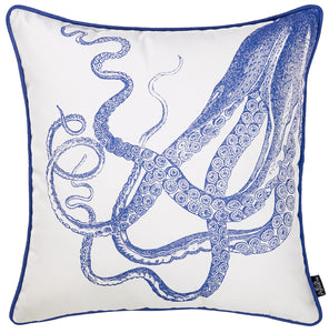 18"x18" Nautica Octopus Decorative Throw Pillow Cover Printed