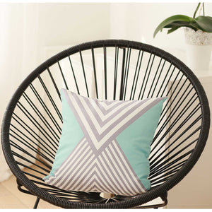 18"x18" Colored Scandi Square Geo Decorative Throw Pillow Cover