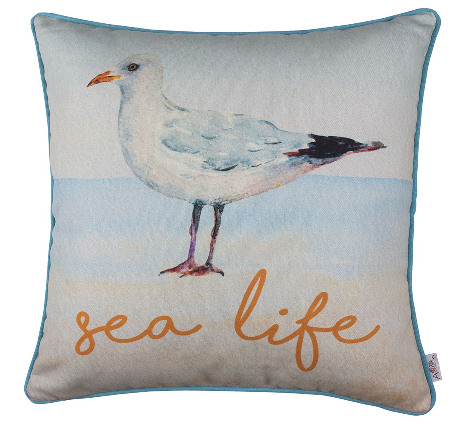 18"x18" Marine Square Bird Decorative Throw Pillow Cover