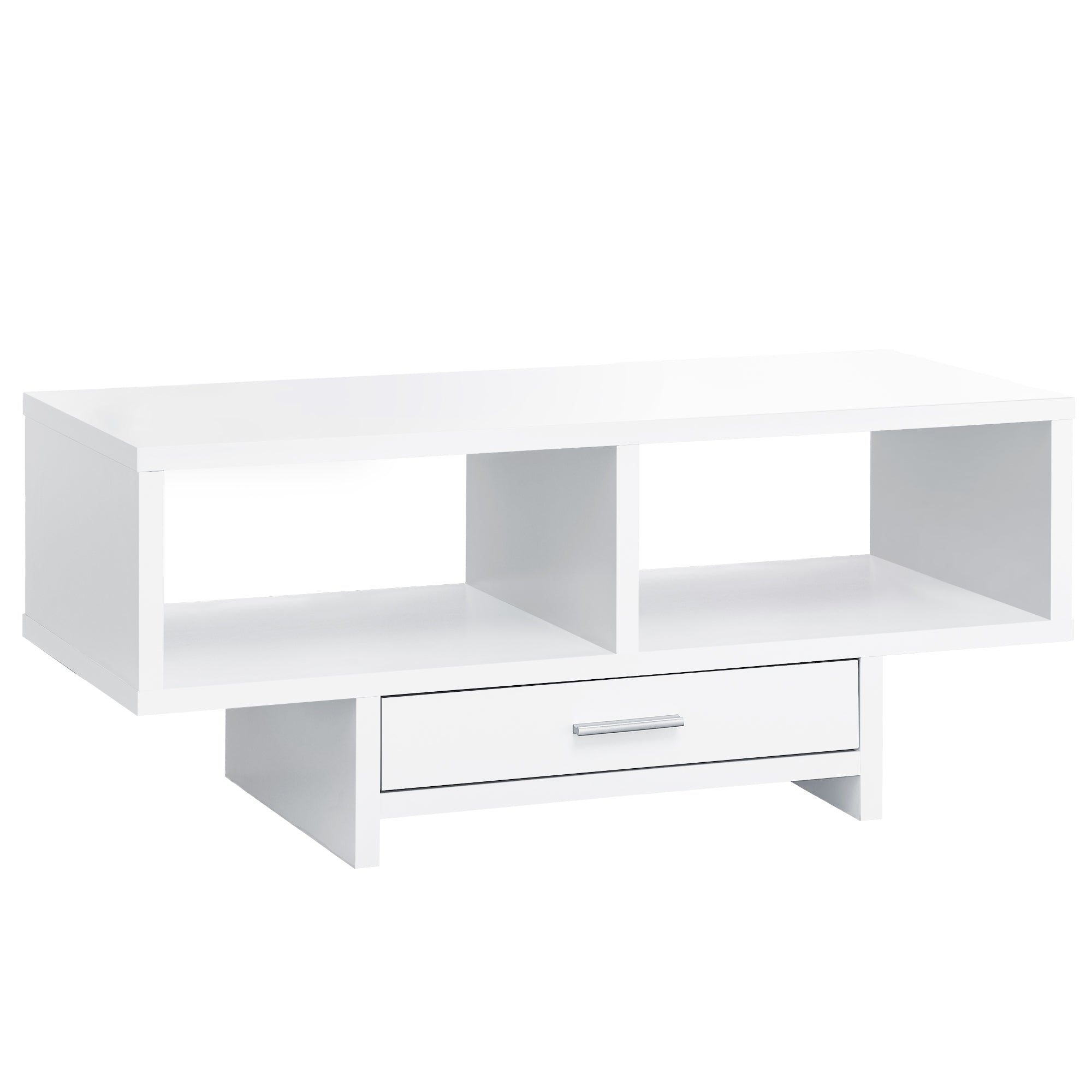 17.75" x 42.25" x 18" White, Storage - Coffee Table