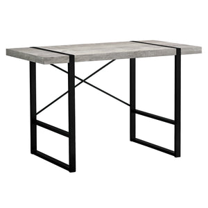 23.75" x 49" x 30" Grey/Black, Reclaimed Wood, Metal - Computer Desk