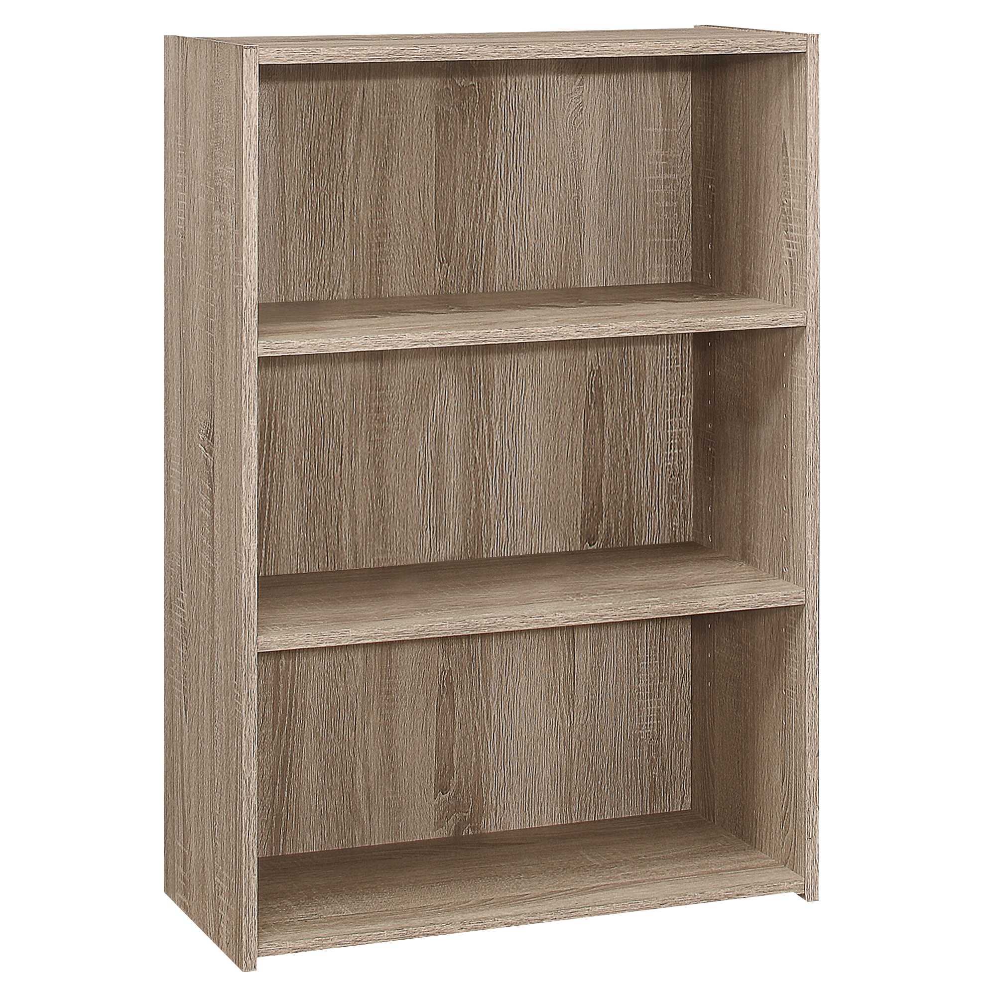 11.75" x 24.75" x 35.5" Dark Taupe, 3 Shelves - Bookcase