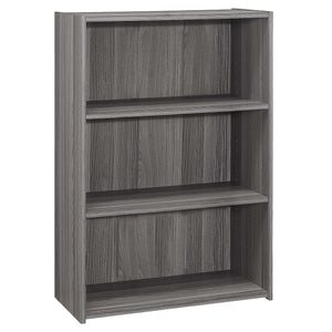 11.75" x 24.75" x 35.5" Grey, 3 Shelves - Bookcase