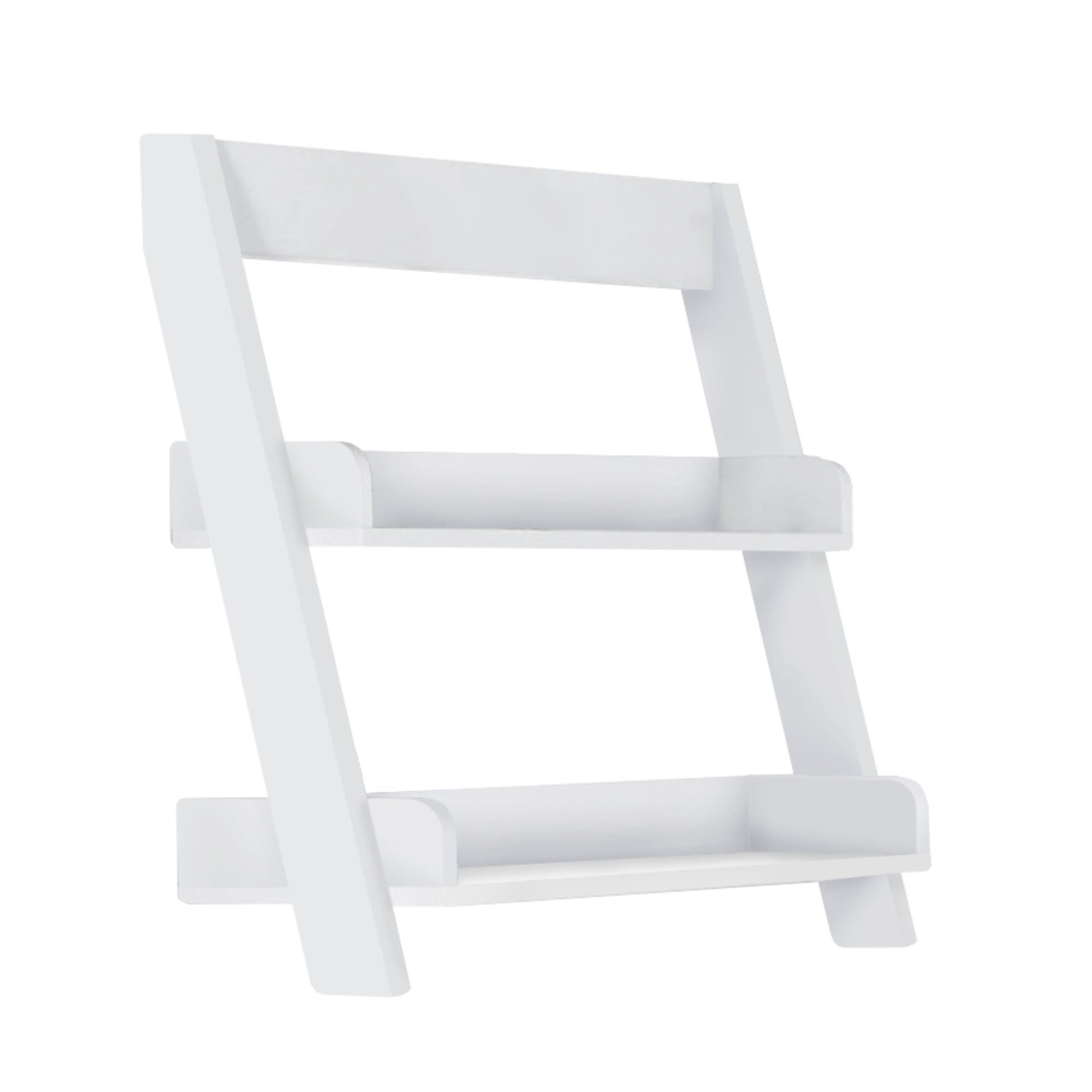 9" x 25.25" x 23.75" White, Particle Board, Hollow-Core - Wall Mount Shelf