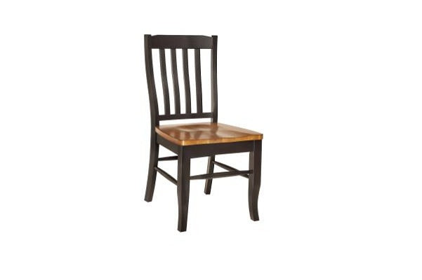 18.5" X 23" X 38.125" Harvest Black Hardwood Side Chair