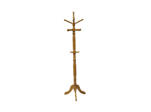 12" X 12" X 74.5" Harvest Oak Hardwood Coat Stand