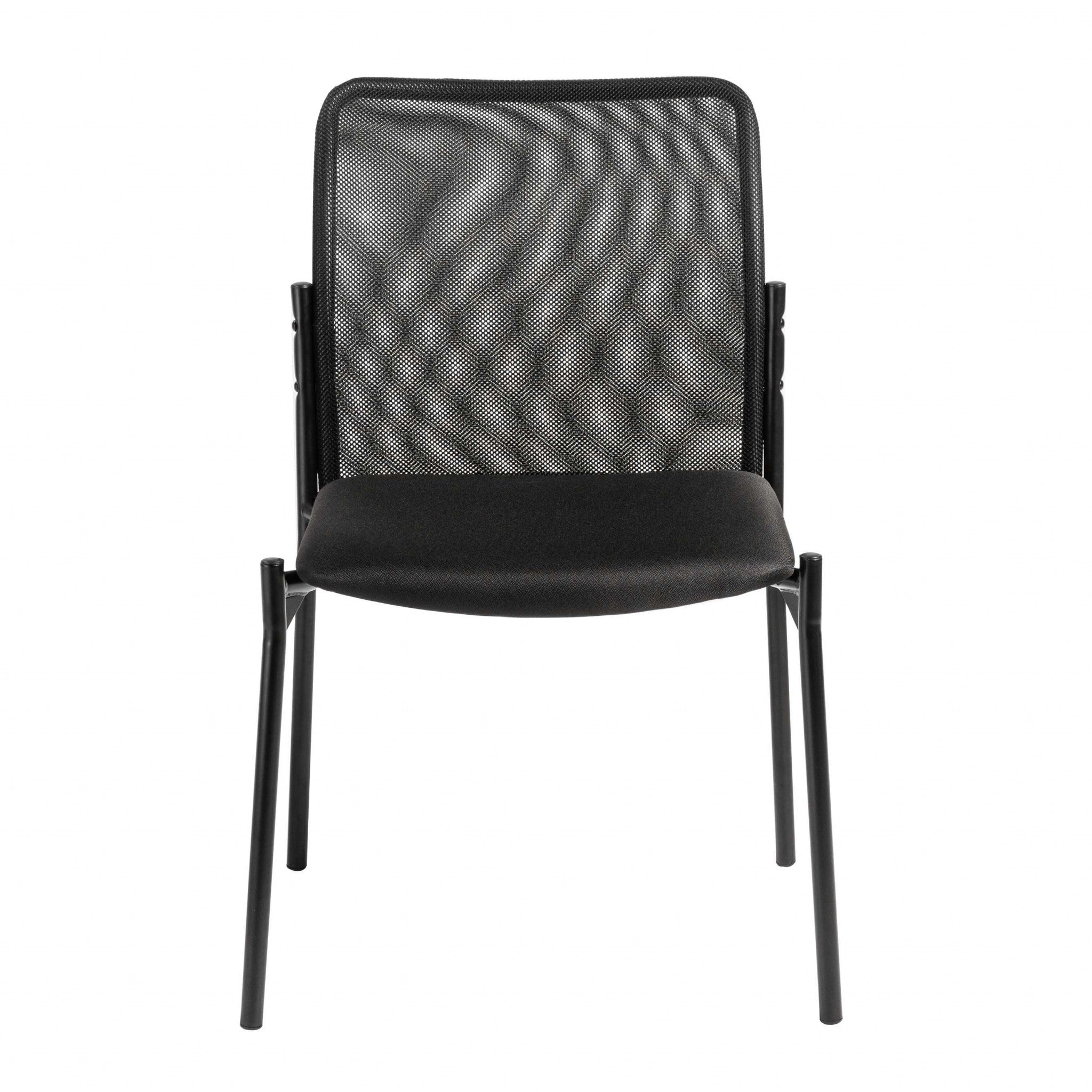 22.84" X 22.84" X 33.47" Black Fabric/Mesh Side Chair