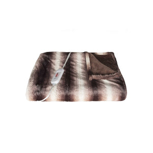 50" x 60" Brown & White Modern/Contemporary Heated - Throw Blankets