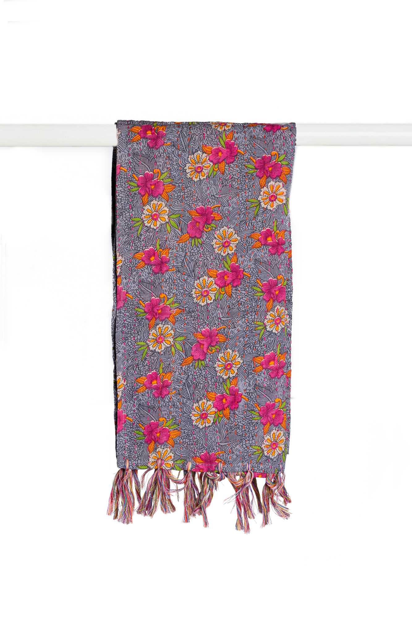 18" x 72" Multi-colored Eclectic, Bohemian, Traditional - Scarf