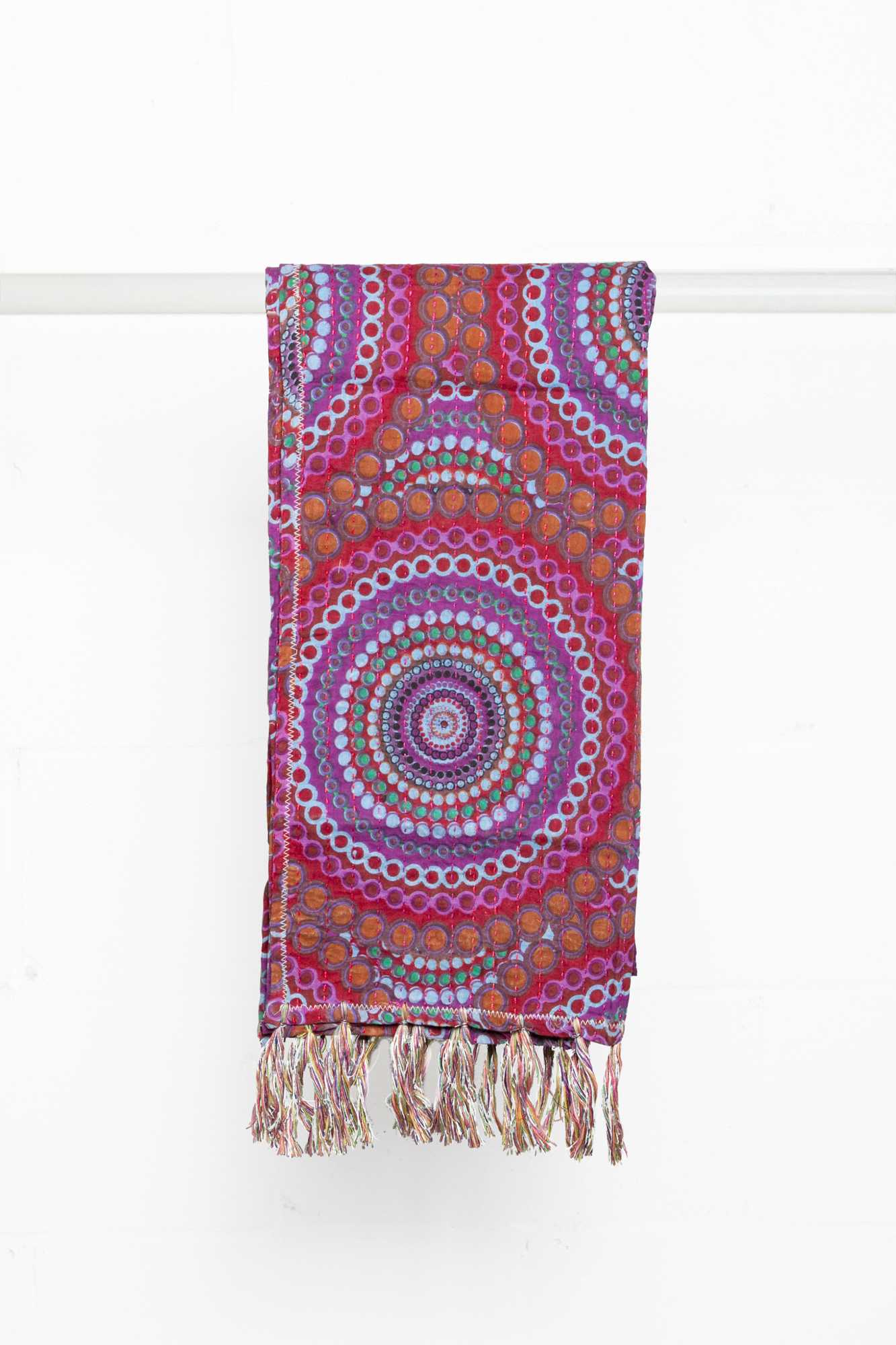 18" x 72" Multi-colored Eclectic, Bohemian, Traditional - Scarf