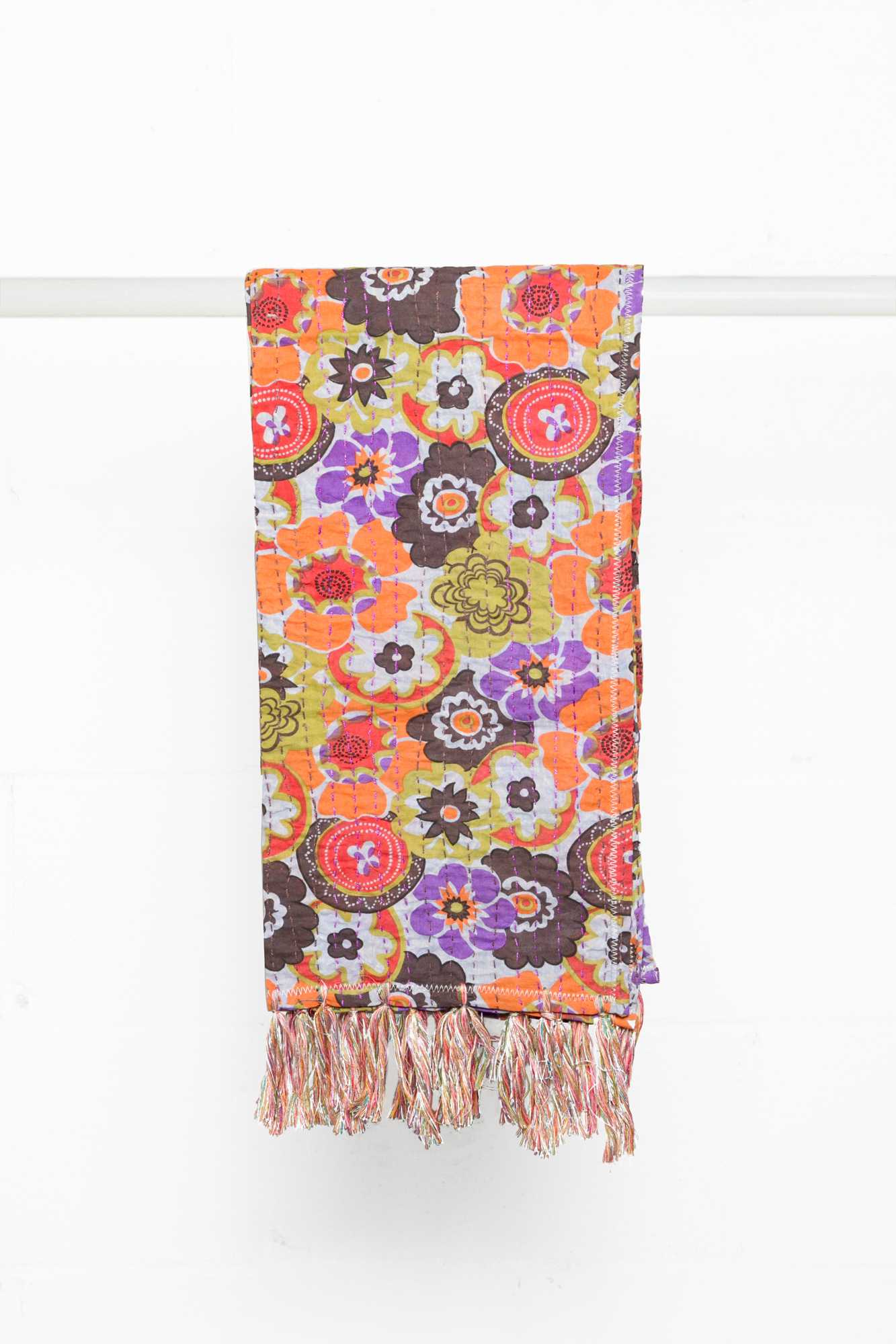 18" x 72" Multi-colored Eclectic, Bohemian, Traditional - Scarf