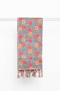 18" x 72" Multi-colored Eclectic, Bohemian, Traditional - Scarf