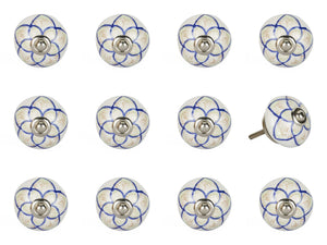 1.5" x 1.5" x 1.5" Ceramic/Metal Multicolor 12 Pack Knob