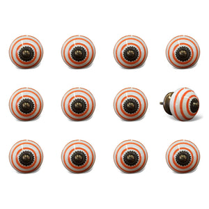 1.5" x 1.5" x 1.5" Ceramic/Metal Multicolor 12 Pack Knob