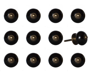 1.5" x 1.5" x 1.5" Ceramic/Metal Multicolor 12 Pack Knob