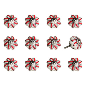 1.5" x 1.5" x 1.5" Ceramic/Metal Multicolor 12 Pack Knob