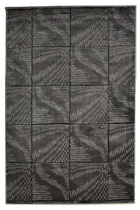 0.5" x 60" x 91" Polypropylene and Latex Gray Polypropylene Power Loomed Rug