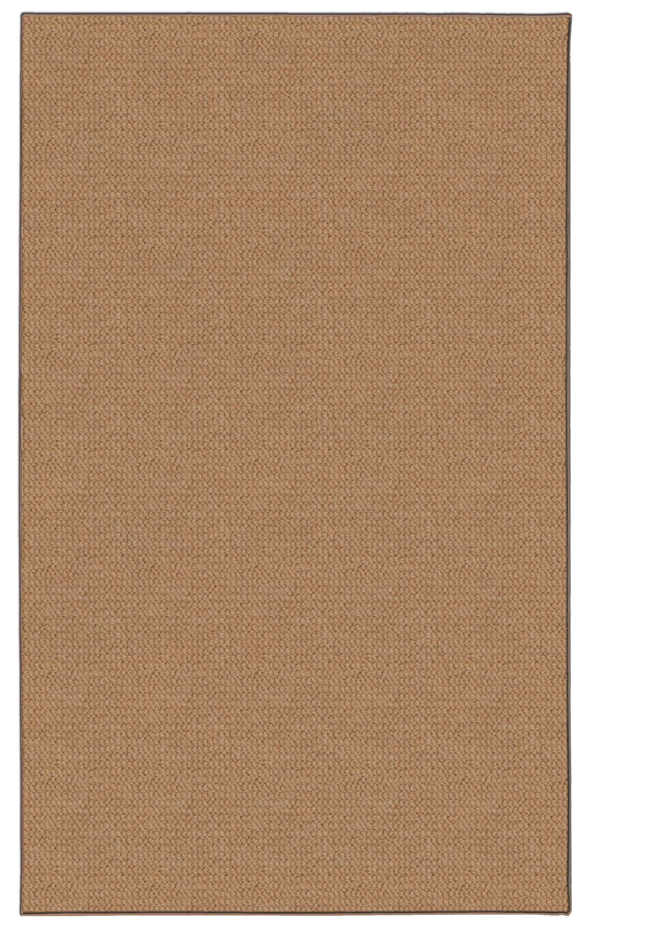 0.5" x 36" x 60" Wool, Jute and Latex Brown Tufted Wool Rug