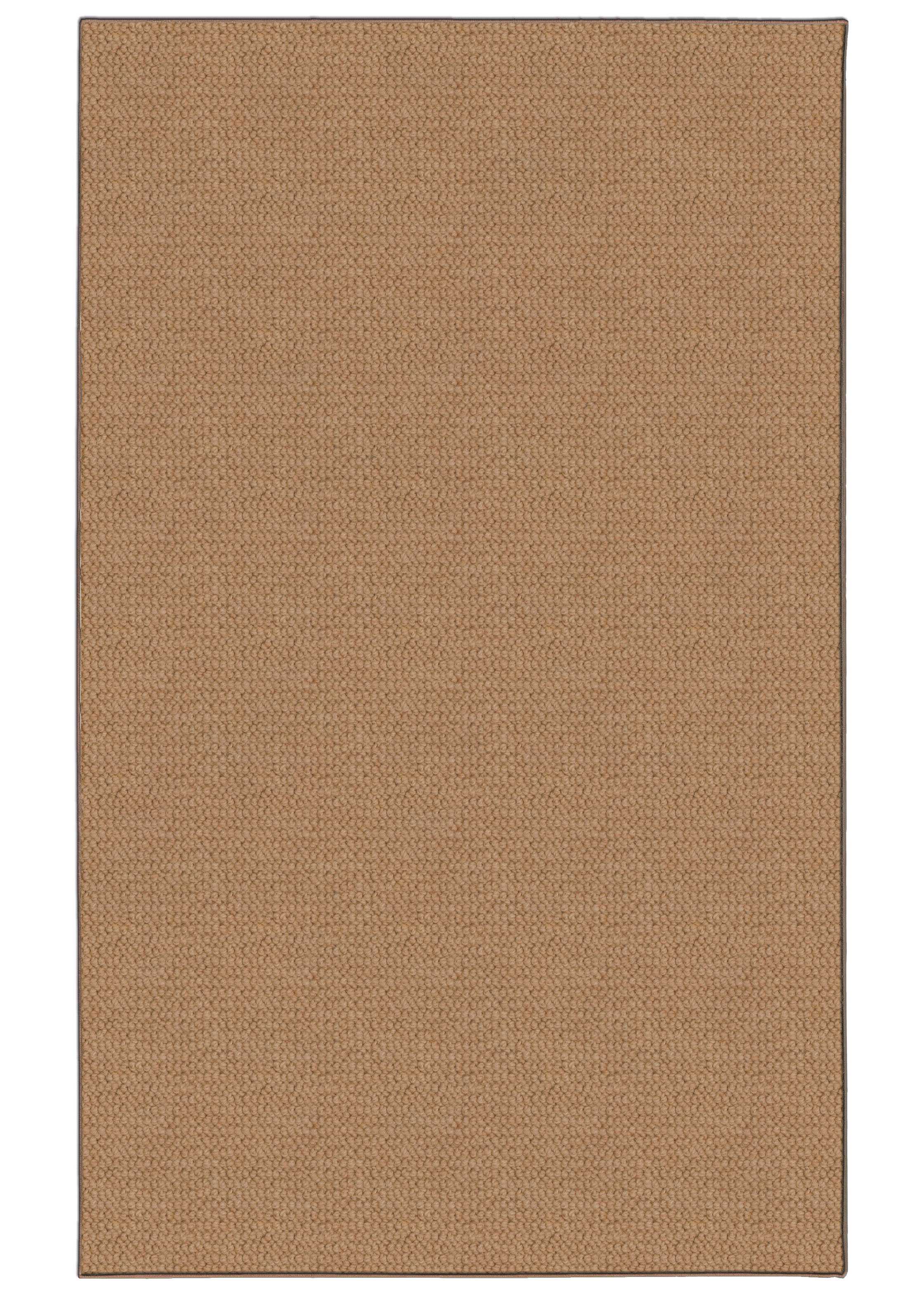 0.5" x 24" x 96" Wool, Jute and Latex Brown Tufted Wool Rug