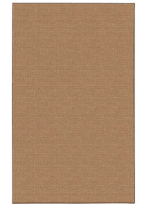 0.5" x 24" x 96" Wool, Jute and Latex Brown Tufted Wool Rug