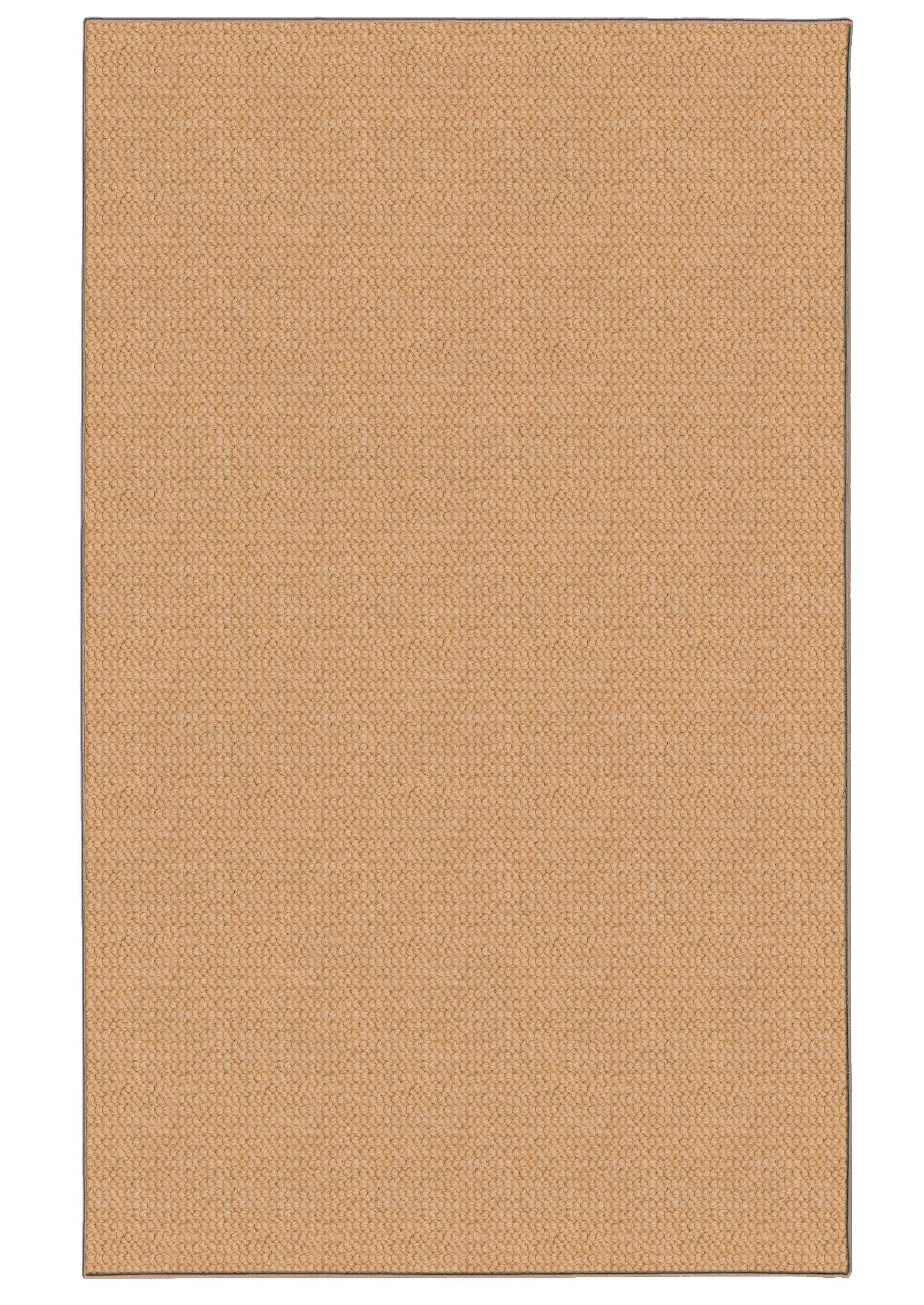 0.5" x 48" x 67" Wool, Jute and Latex Brown Tufted Wool Rug