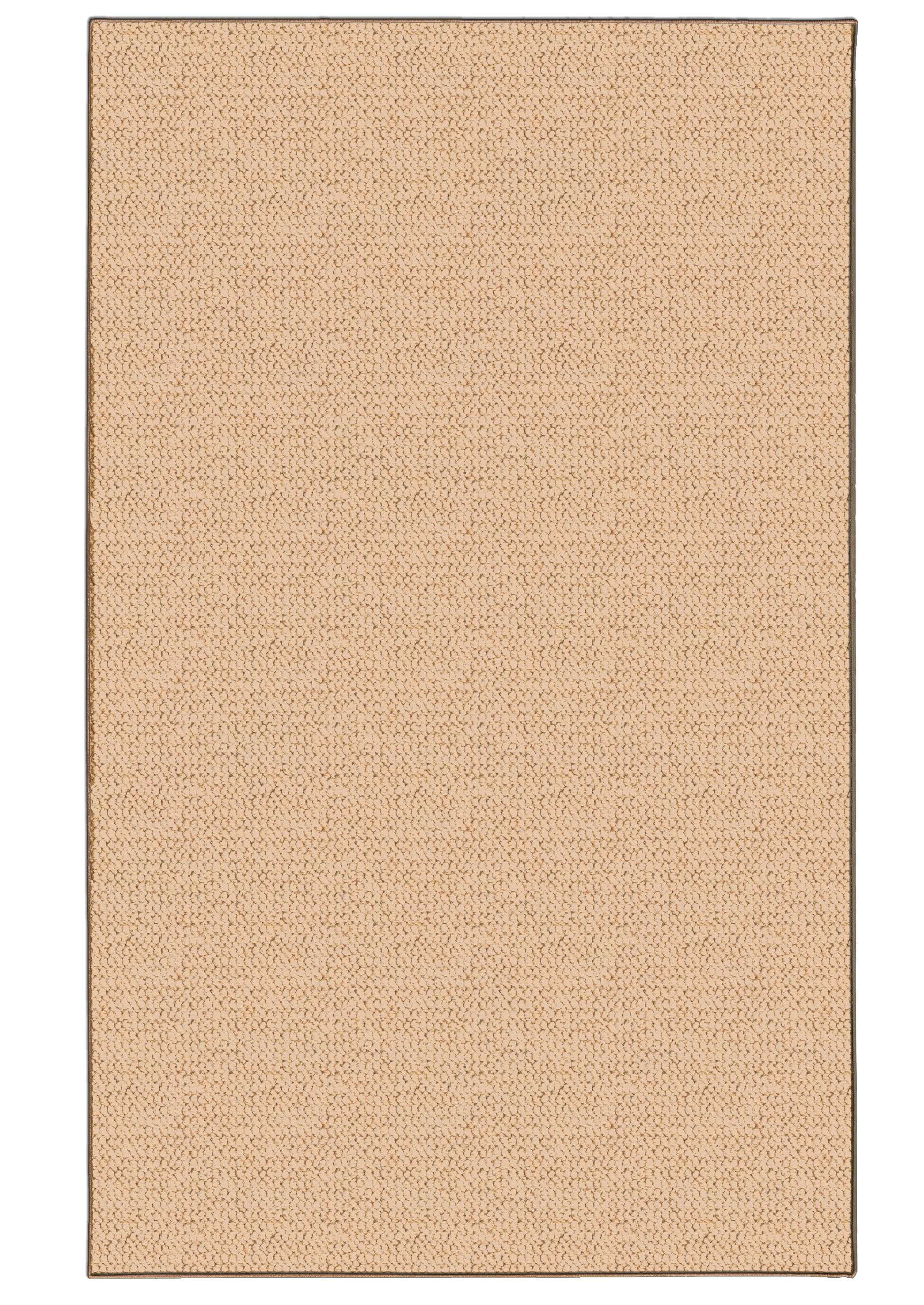 0.5" x 48" x 67" Wool, Jute and Latex Brown Tufted Wool Rug