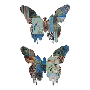 Butterfly Exotic Animal Print Walldecor, Set of 2, Multicolor