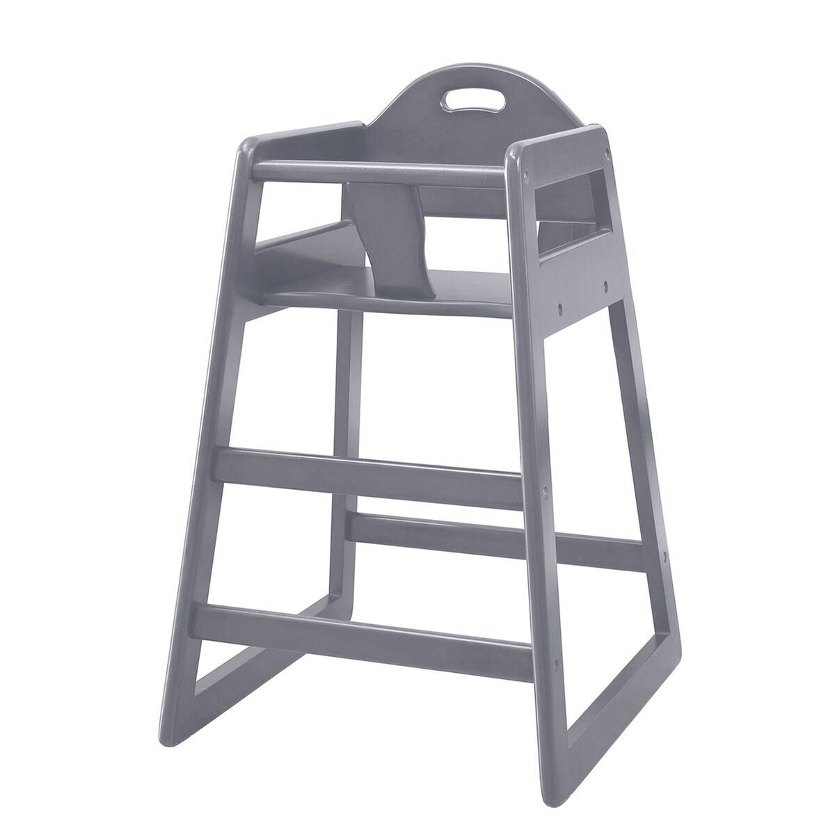 Wooden High Chair for Babies with Safety Belt and Sled Base, Gray