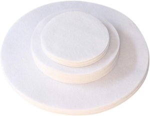 12-10", 24-6", 12-4.5" Soft White, Dish Separator Pads, Felt Plate Dividers Set of 48