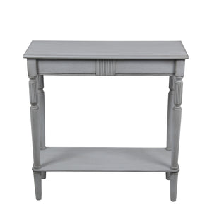 Wooden Rectangular Console Table with One Spacious Open Shelf, Gray