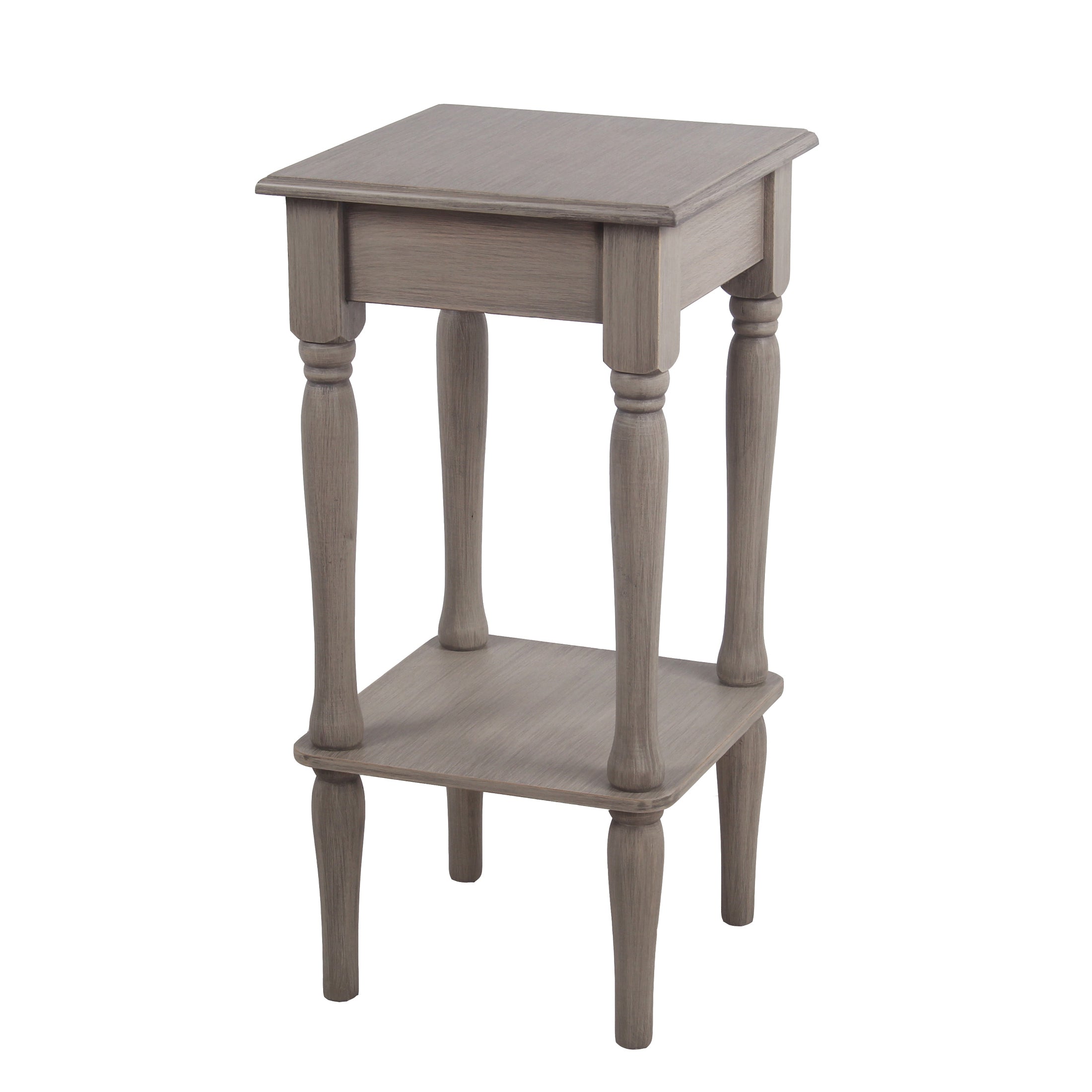 Traditional Wooden Accent Table with 1 Spacious Open Shelf, Brown